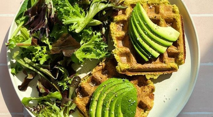 30 Minute Savory Zucchini Waffles
