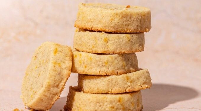 Tender Cardamom Orange Shortbread